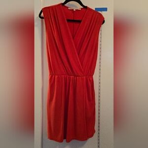 RACHEL Rachel Roy | Sleeveless Coral faux wrap dress w/ pockets | Size S